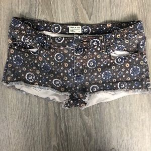RVCA "Nature X Industry" short jeans shorts - size 27